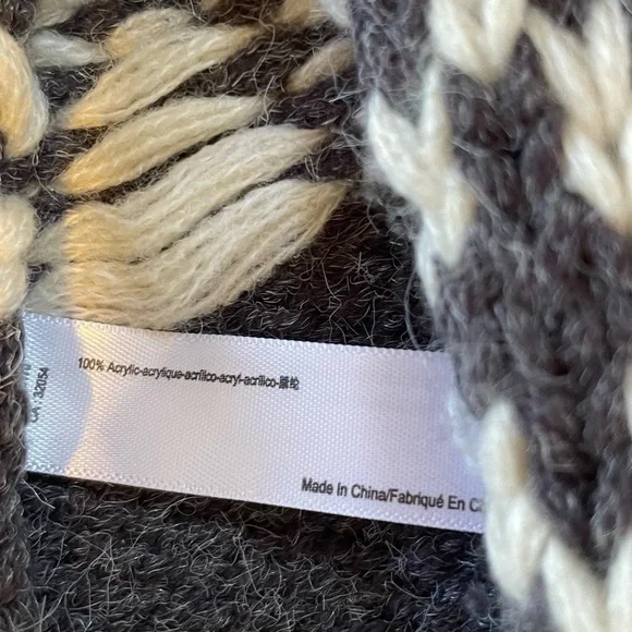 Anthropologie Scarf Womens Fringed Turtleneck Collar Boho Southwest Cowgirl Fall - Picture 11 of 13